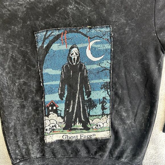 Ghost Face Scream Crewneck Pullover Sweatshirt Men's S Halloween Horror Graphic - Picture 2 of 11